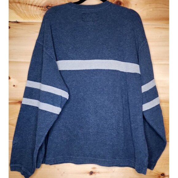 Vintage Abercrombie and Fitch Sweater Adult Large Gray V Neck Knit Pullover - Picture 8 of 11